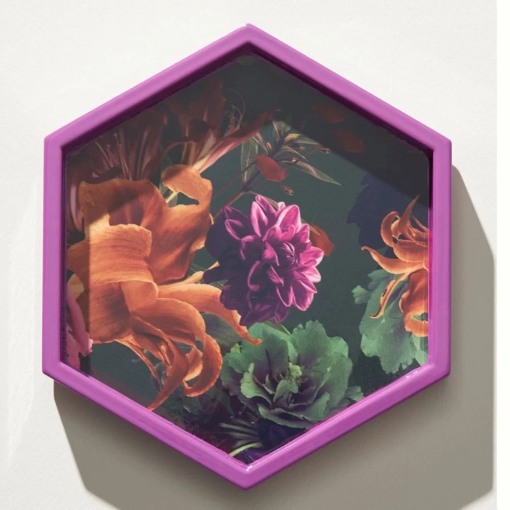 Liza Fresh Verlaine Floral wood tray